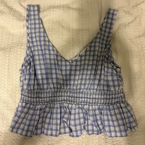 Hollister gingham tank top